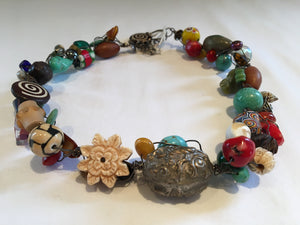 World Beads Choker w/ Turquoise & Natural Stones